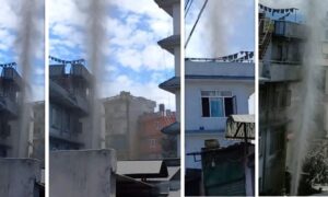 बोरिङ खन्दा काठमाडाैंकाे जोरपाटीमा निस्कियो ग्यास