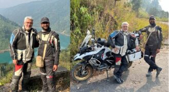 आफूलाई नेपाल घुमाउने सुगतलाई बिएमडब्लु सुपरबाइक उपहार दिए अजित कुमारले